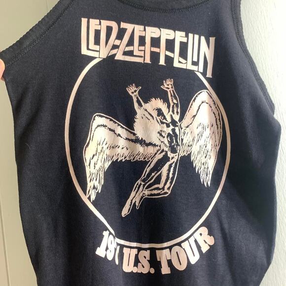 1977 LED ZEPPELIN U.S. Tour single stitch tank top sleeveless tee shirt 14 LARGE - Picture 3 of 5